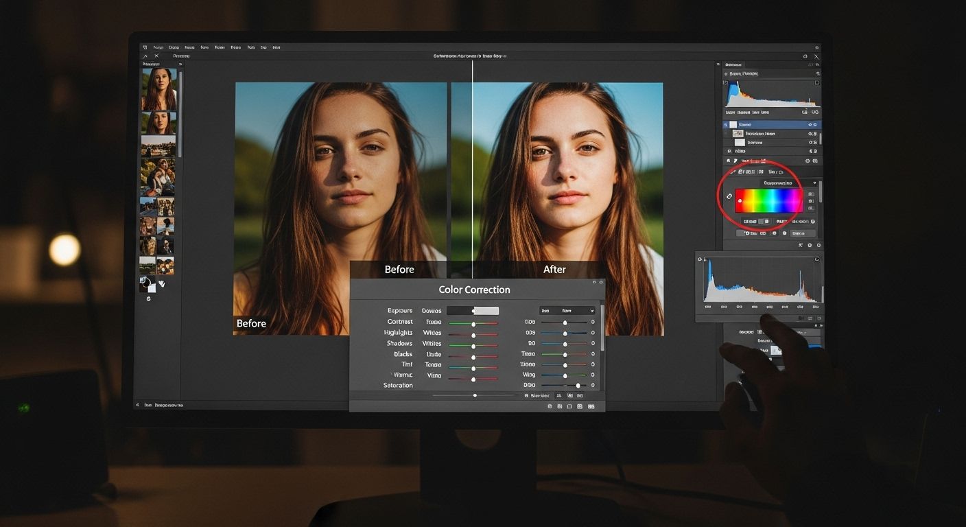 Color correction example
